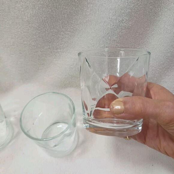 3 Vintage DOUBLE DUTCH Low ball Whiskey Glasses Diamond DD Classy Luxury Collect - Picture 8 of 16
